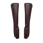 Gants longs à coude élégants, accessoires de Costume en matière douce, gants de soirée, garde au chaud, gants de spectacle de danse noirs