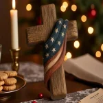 Croix de poche en bois fabriquée à la main, cadeau de prière, ornement de foi, symbole de foi inspirant pour le transport quotidien, cadeau chrétien patriotique