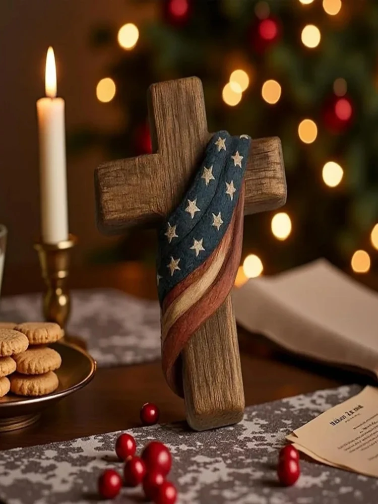 Croix de poche en bois fabriquée à la main, cadeau de prière, ornement de foi, symbole de foi inspirant pour le transport quotidien, cadeau chrétien patriotique Croix de poche en bois fabriquée à la main, cadeau de prière, ornement de foi, symbole de foi inspirant pour le transport quotidien, cadeau chrétien patriotique