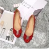 2025 fangxiting ballerines nouveau cuir tête ronde arc peu profond multifonctionnel chaussures simples femmes en cuir arc arc conception