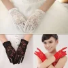 Gants de mariée en dentelle pour femmes, élégants, longueur de poignet, accessoires de mariée, pour demoiselle d&rsquo;honneur