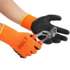 gants thermiques de sécurité pour le travail, 1 paire, imperméables, antidérapants, en caoutchouc, pour jardin, pour travailleurs, constructeur, protection des mains, hiver