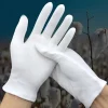 1/50 paires de gants de travail en coton blanc pour mains sèches, film de manipulation, gants de spa, gants de cérémonie à haute élasticité, outil de nettoyage ménager