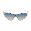 lunettes de soleil surdimensionnées de styliste, monture une pièce sans couture, style de vacances de luxe pour femmes, lunettes de soleil minimalistes chics pour station balnéaire
