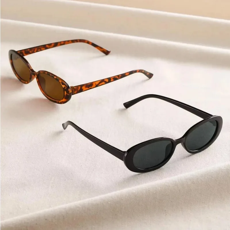 vintage lunettes de soleil ovales femmes marque de luxe concepteur petites lunettes de soleil ovales rétro noir rouge lunettes dames lunettes uv400 lunettes