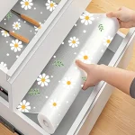 Tapis d&rsquo;armoire de cuisine à fleurs de marguerite, tapis de tiroir réutilisable, tapis de Table à manger de cuisine, tapis isolant, imperméable et résistant à l&rsquo;humidité