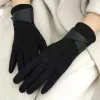 1 paire de gants en daim pour femmes, gants d'hiver en velours, élégants pour écran tactile, équitation, conduite, garde au chaud en plein air, cadeau de noël