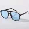vintage hommes femmes grandes lunettes de soleil hommes nuances carrées marque concepteur unisexe lunettes de soleil lentille noire mâle femme lunettes de soleil uv400