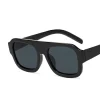 lunettes de soleil rectangulaires surdimensionnées hip hop pour femmes, mode vintage pour hommes rétro voyage tendance marque design nuances lunettes uv400