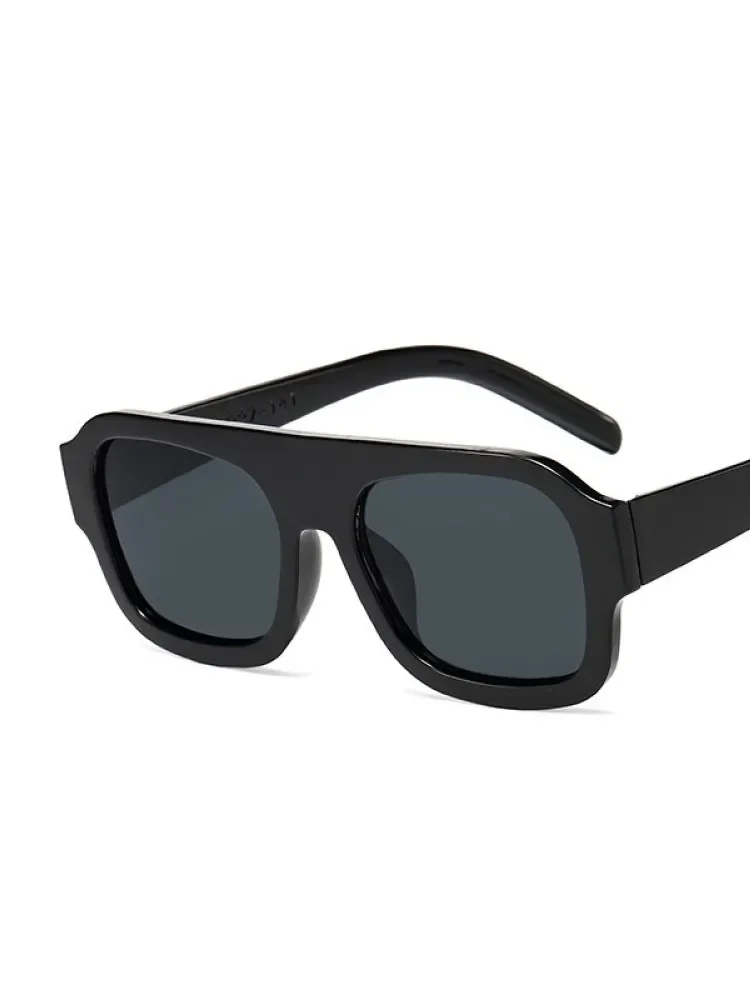 lunettes de soleil rectangulaires surdimensionnées hip hop pour femmes, mode vintage pour hommes rétro voyage tendance marque design nuances lunettes uv400