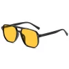 vintage hommes femmes grandes lunettes de soleil hommes nuances carrées marque concepteur unisexe lunettes de soleil lentille noire mâle femme lunettes de soleil uv400