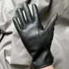 gants élégants pour femmes, en peau d'agneau véritable, en peau de mouton, pour hommes, tendance, courts, personnalisés, automne et hiver
