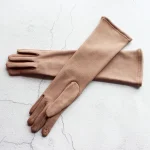 Gants longs en coton pour femmes, extensibles, chaleur d&rsquo;automne et d&rsquo;hiver, 38cm, manches tricotées coupe-vent et résistantes au soleil