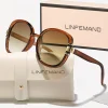 linfemand lunettes de soleil ovales surdimensionnées pour femmes, style élégant et intellectuel, cadeau de vacances préféré pour fête amusante