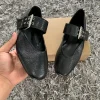 ballerines pour femmes design boucle sangle noir cuir souple léger et confortable 2025 été chaussures pour dames