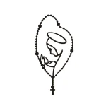 Autocollant adhésif chapelet Saint Mary Fatima pour voiture, 20cm x 9.5cm, accessoires extérieurs de motos, décoration