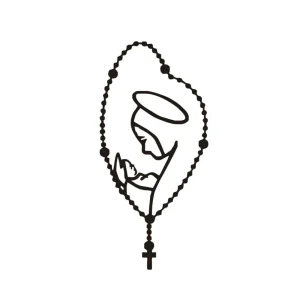 Autocollant adhésif chapelet Saint Mary Fatima pour voiture, 20cm x 9.5cm, accessoires extérieurs de motos, décoration Autocollant adhésif chapelet Saint Mary Fatima pour voiture, 20cm x 9.5cm, accessoires extérieurs de motos, décoration