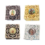 Boîte à perles chapelet collier en métal, étui à bijoux religieux chrétien catholique, rangement, livraison directe