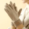 gants d'hiver pour femmes, gants chauds pour écran tactile, protection contre le froid, mitaines à doigts complets, gants épais pour cyclisme en plein air