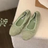 2025 nouvelles femmes peu profondes ballerines chaussures de danse avec chaussures à talons bas mode bout rond chaussures plates pour femme sans lacet chaussures