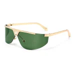 Lunettes de soleil carrées surdimensionnées pour femmes, grande monture, marque de luxe de styliste, tendance, couleur bonbon, courbées, lunettes pour dames, 2025
