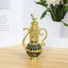 pot à vin de style moyen orient de 12ml, tube en verre plaqué or, huile essentielle de parfum, bouteilles de parfum séparées