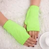gants d'hiver pour femmes, bras tricoté, sans doigts, doux et chaud, mitaine élégante, bras de poignet, main, demi doigt, élastiques