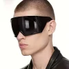 lunettes de soleil surdimensionnées pour hommes, anti vent, grandes nuances, mode futuriste, bouclier futuriste, uv400, cyclisme moto