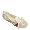 pantoufles de ballet français, nouvelles chaussures respirantes peu profondes d'un pied, simples, polyvalentes, à la mode, printemps automne 2024