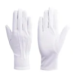 Gants en coton blanc pour femmes et hommes, 2/4 paires, serveurs, pilotes, bijoux, mitaines, doigt complet, protection des mains antidérapante