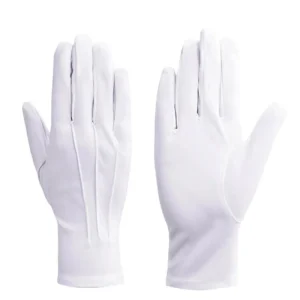 Gants en coton blanc pour femmes et hommes, 2/4 paires, serveurs, pilotes, bijoux, mitaines, doigt complet, protection des mains antidérapante