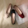 chaussures plates pour femmes danseurs de ballet tête ronde nœud sans lacet chaussures plates de ballet mocassins paresseux mocassins chaussure plate décontractée pour femmes