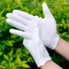 12 paires de gants de jardinage en coton, résistants à l'usure, ventilation, protection du travail, antidérapants, confortables, blancs, naturels et doux