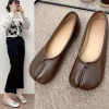 chaussures plates tabi ninja pour femmes, ballerines confortables en cuir, mocassins souples parker fendus, mocassins trotter japonais pour dames, 2024