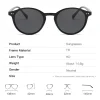 lunettes de soleil polarisées rondes rétro pour hommes et femmes, monture léopard classique, mode noire, lunettes de conduite pour hommes et femmes, uv400