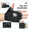 gants de sport sans doigts, antidérapants, absorbant les chocs, respirants, pour l'entraînement, l'haltérophilie, le cyclisme