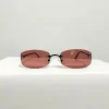 jennie lunettes de soleil sans monture femmes lunettes à monture métallique marque de luxe chic lunettes de soleil océan film nuances cadre lunettes ovales