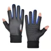 gants pour hommes automne cyclisme hiver deux doigts velours chaud antidérapant mâle imperméable sport écran tactile randonnée gants de pêche