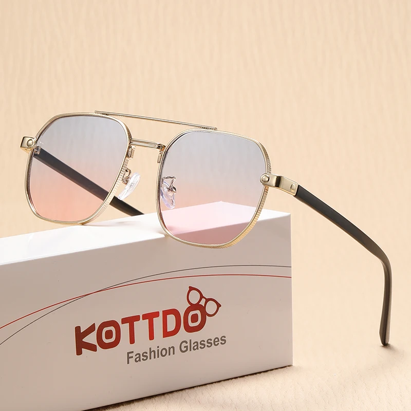 Lunettes de soleil en métal à la mode pour hommes et femmes, marque de styliste, conduite en plein air, haut de gamme, miroir, lunettes de pêche, soleil UV400