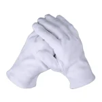 1 paire de gants en coton blanc, travail pour les mains sèches, Film de manipulation, gants de SPA, gants d&rsquo;inspection cérémonie