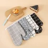gants de cuisson en coton et lin avec isolation thermique, anti brûlure et résistance aux hautes températures