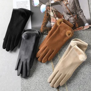 Gants femmes hiver mode automne et hiver gants chauds conduite et cyclisme gants pour écran tactile en plein air