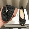 bout carré bouche peu profonde chaussures plates femme noeud papillon découpes chaussures pour 2025 nouvel été sans lacet ballerines femmes broderie mocassins