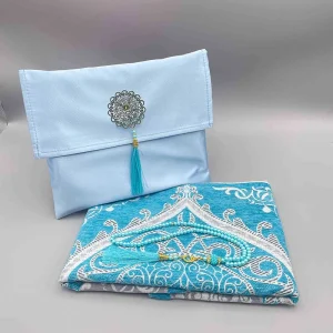 Polymères de prière musulmans pour hommes et femmes, sac de voyage et perles de prière, cadeau Eid Mubarak, Kareem, fournitures de fête islamique, 1 ensemble