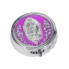 Wowser – boîte de rangement classique pour chapelet de prière de notre dame, boîte-cadeau polyvalente en métal métallique, étui à bijoux religieux élégant pour événements d&rsquo;église