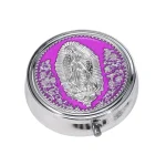 Wowser – boîte de rangement classique pour chapelet de prière de notre dame, boîte-cadeau polyvalente en métal métallique, étui à bijoux religieux élégant pour événements d&rsquo;église