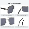 lunettes de soleil en métal pour hommes, demi monture carrée, ongles de riz, tendance décontractée, personnalité rétro, mode, lunettes de sport de plein air