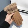Gants pour femmes en hiver avec isolation épaisse pour la chaleur. Convient pour le cyclisme en plein air, le ski. Gants pour écran tactile.