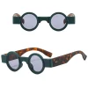 ins petites lunettes de soleil rondes pour femmes et hommes, nuances punk rétro, mode uv400, lentille océan transparente, tendance, populaire