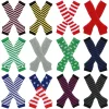 gants longs tricotés sans doigts plus chauds, mitaines coudières, cadeau d'accès de noël, gants emo pour femmes, gants coudés rayés pour dames